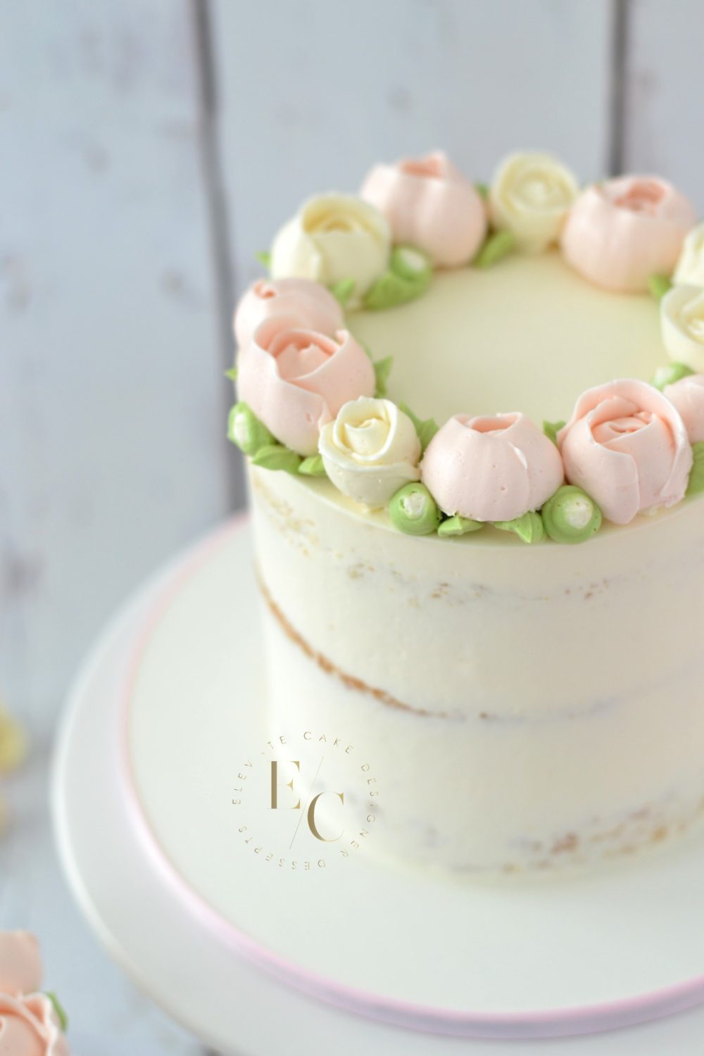 buttercream floral cake